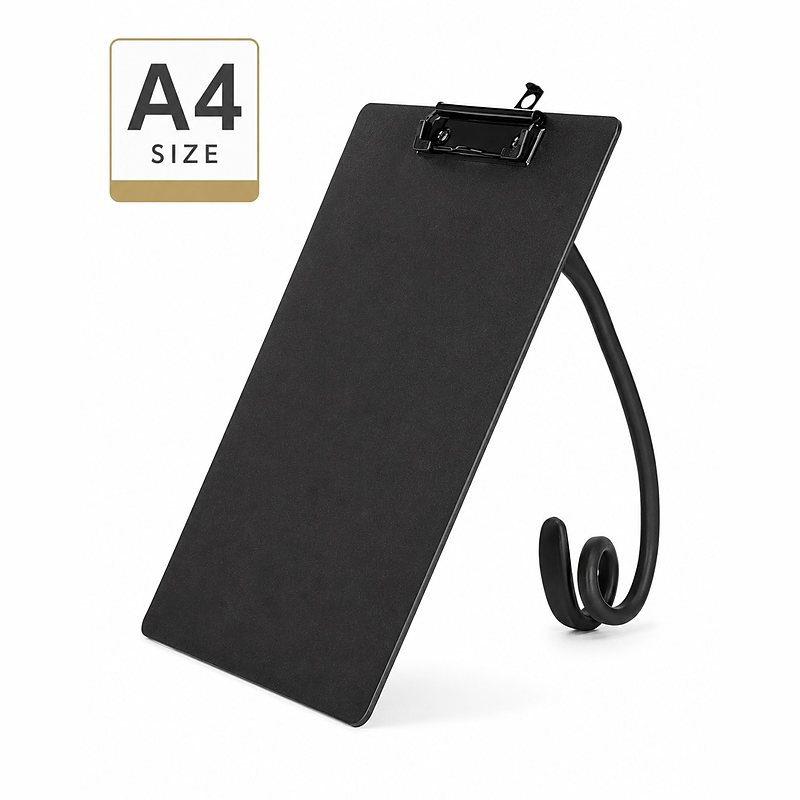 The Twistaroo A4 clipboard holder with its flexible twisting rod